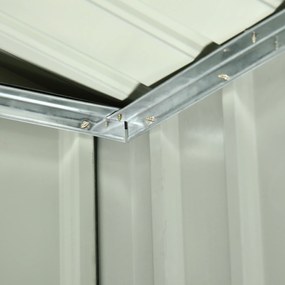 Outsunny Adăpost pentru mașina de tuns iarba robotică, garaj pentru robot, shed din oțel gri | Aosom Romania