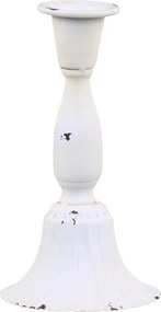 Sfeșnic din metal cu finisaj antichizat crem, H18xD10 cm, „Candlestick"