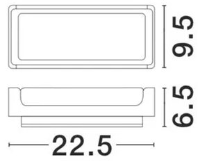 Aplica LED moderna pentru iluminat exterior IP65 KEEN