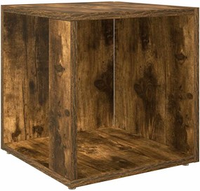 vidaXL Măsuță laterală, stejar fumuriu, 33x33x34,5 cm, lemn prelucrat