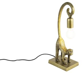Lampă de masă vintage din alamă - Animal maimuță Hale