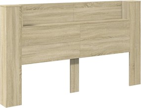 vidaXL Cadran cu LED Sonoma 180 x 16,5 x 103,5 cm Lemn compozit