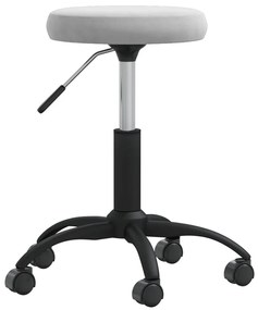 vidaXL Taburet de masaj, gri deschis, catifea