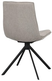 Scaune de dining bej rotative 2 buc. Lowell - Rowico