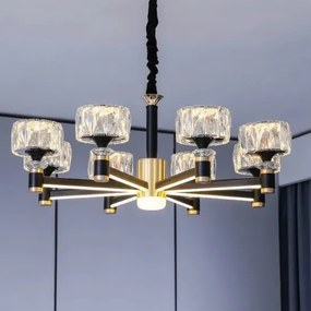 Lustra led cristal Reina, 8 Brate