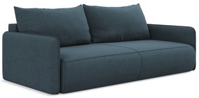 Canapea albastră extensibilă/cu spațiu de depozitare 216 cm Nanea – Makamii