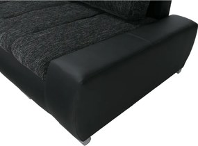 Colţar, negru/negru şuviţat, TONIKS