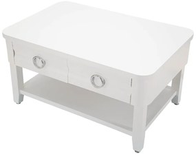 Măsuță de cafea albă din lemn masiv de brad 60x90 cm Shine – Mauro Ferretti