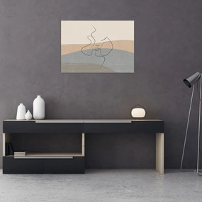 Tablou - Sărut de linie de artă (70x50 cm)
