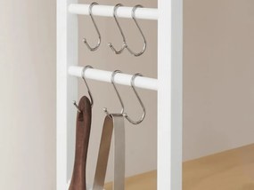 Raft de bucatarie LORANO 167x80 cm, alb / decor stejar