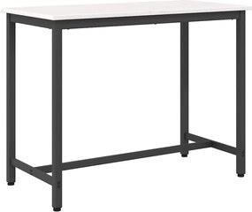 vidaXL masă Alb 100 x 50 x 77 cm Lemn ingineresc și oțel