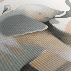 Tablou - Elefant în culori pastel (90x60 cm)