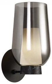 Aplica de perete design modern Nora negru/ marmura neagra