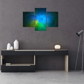 Tablou cu abstracțiune albastră (90x60 cm)