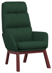 Scaun de relaxare cu taburet, verde inchis, material textil Verde inchis