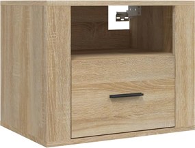 vidaXL Noptieră de perete, stejar sonoma, 50x36x40 cm