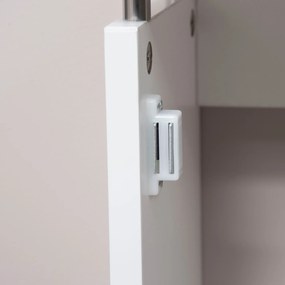 HOMCOM Masca Radiator Moderna din MDF si Otel Alb 90x18x84cm Protectie si Decor pentru Calorifer | Aosom Romania
