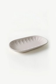 Set 2 platouri X00017596, crem, ceramica, 22x13 cm
