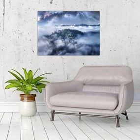 Tablou pădurii în ceață (70x50 cm)