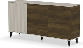 Comoda RANDOM 2 KM-1, casmir/nuc, PAL furniruit, 160x40x82 cm