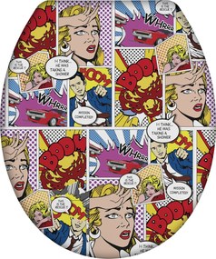 Capac toaleta Pop-Art - Duroplast, cu inchidere lenta, WENKO
