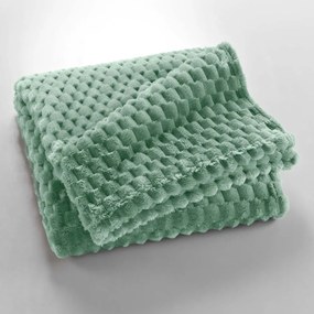 Pătură verde-deschis din microflanel 125x150 cm Mini Frosty – douceur d'intérieur