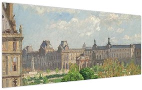 Tablou - Camille Pissarro, Place du Carrousel, Paris, reproducere (120x50 cm)