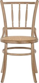 Scaun dining din lemn de cedru cu șezut împletit din rattan, 42×40×89 cm, „Lido"