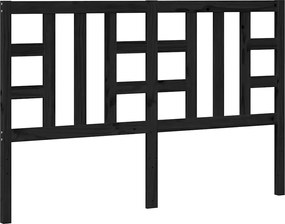 vidaXL Tăblie de pat, negru, 166x4x100 cm, lemn masiv de pin
