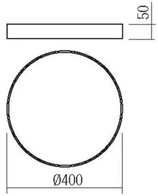 Plafonieră LED KNOB LED/36W/230V 3000K-6500K 40 cm neagră Redo 05-933