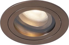 Spot încastrat modern bronz închis rotativ și înclinabil IP44 - Chuck