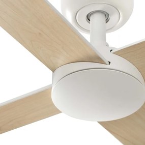 Ventilator LED de tavan FARO 34355WT RUDDER L alb/bej d. 132 cm WT + telecomandă