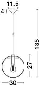 Lustra / Pendul design modern 30cm Ovvio NVL-42108001