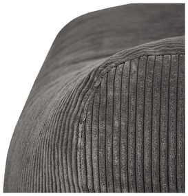 Fotoliu bean bag crem cu tapițerie din catifea reiată Snug Long 140 – SLOWDOWN