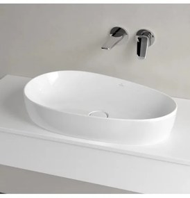 Lavoar pe blat, Villeroy&amp;Boch Antao, material TitanCeram, 65x40cm, Alb Alpin Ceramic Plus, 4A7465R1