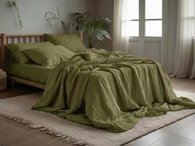 Lenjerie de pat din muselina MOELLIN oliv deschis Dimensiune lenjerie de pat: 70 x 90 cm | 140 x 200 cm