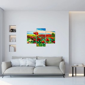 Tablou - Câmp cu maci (90x60 cm)