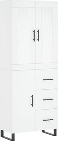 vidaXL Dulap înalt, alb, 69,5x34x180 cm, lemn compozit
