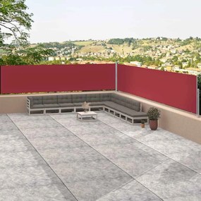 vidaXL Copertină laterală retractabilă, roșu, 117x1200 cm