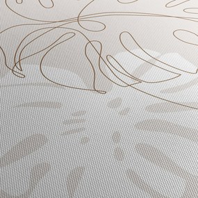 Tablou - Linia de artă monstera N⁰2 (cu ceas) (90x30 cm)