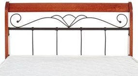 Pat metal si lemn Veronica - 90x200 cm