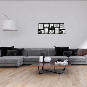 Ramă foto neagră de perete din plastic 75x30 cm