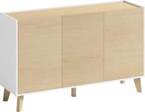 HOMCOM Bufet cu Uși Soft-Close 120 cm, Lemn și Alb | Aosom Romania