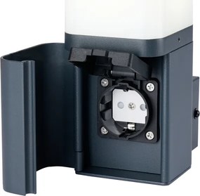 Brilagi - Aplică de exterior PILLAR cu priză Schuko, 1xG9/11W/230V, IP44, antracit