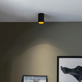 Spot inteligent negru cu auriu, incl. Sursă de lumină WiFi GU10 - Deep