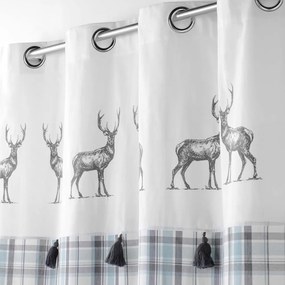 Draperie albă/albastră 140x240 cm Megeve – douceur d'intérieur