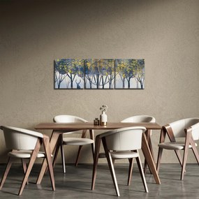 Tablou cerbul în pădure (cu ceas) (90x30 cm)