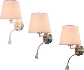 Aplica de perete cu reader LED CAICOS nickel satinat