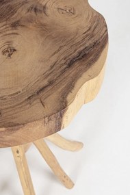 Masuta de cafea finisaj natural din lemn de Mungur, ∅ 35 cm, Solidad Bizzotto