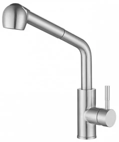 Baterie sanitara bucătărie Truinterior Storm Steel, cu dus extractabil